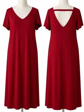 Nemidor Red Maxi Dress Size 16 | Never Worn | Flowy w/ Pockets
